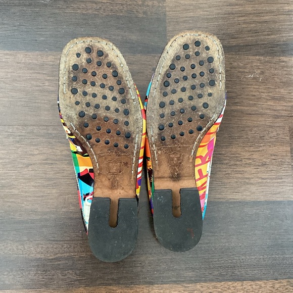 Sesto Meucci Italian Made Art Graphic Mule Sandals Size 7.5 M - Picture 11 of 16